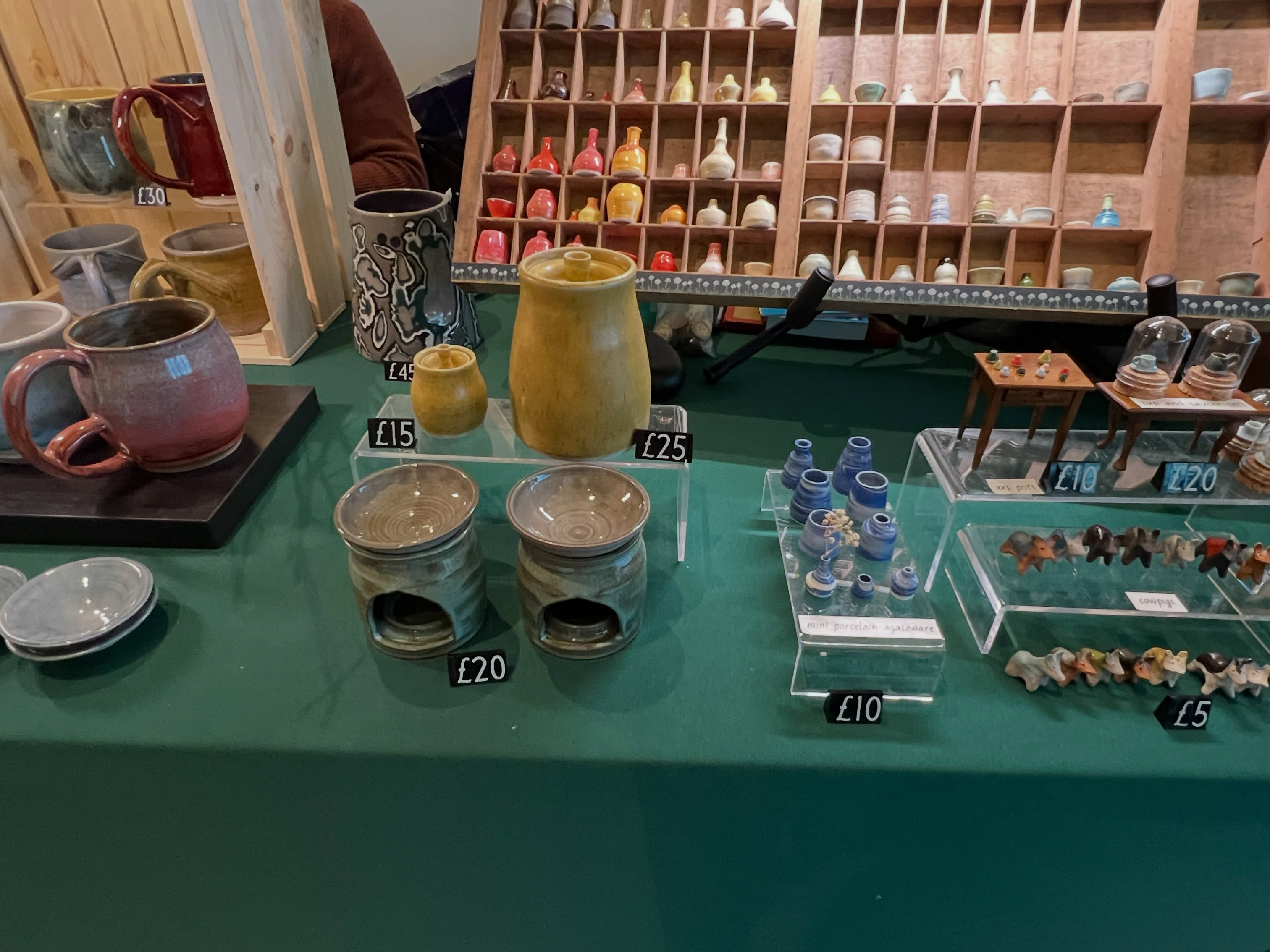 The Puffball Pottery stall at a market